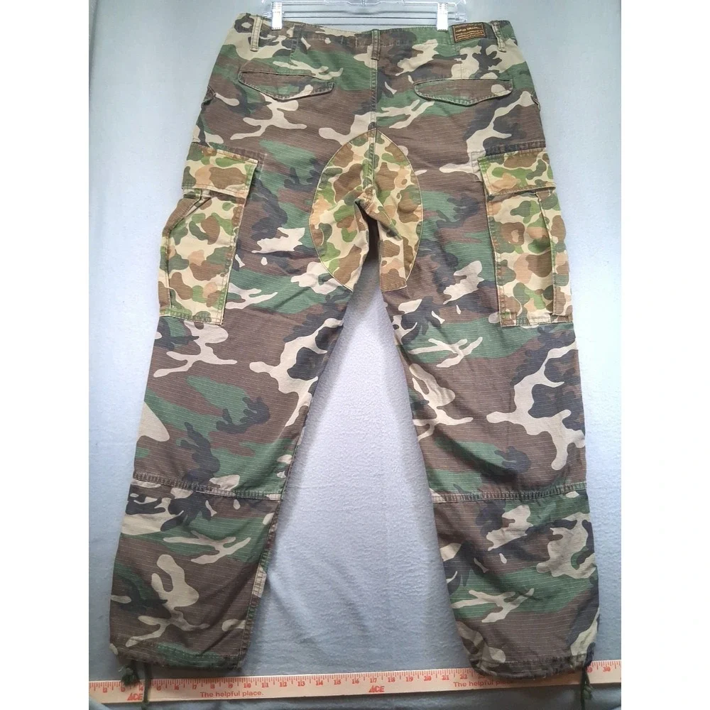 PO/ED GALLERIE Men's  Camo Pants Pockets Size 36‎ String Tie Hem
